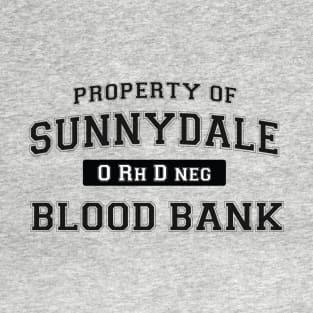 Property of Sunnydale Blood Bank Black T-Shirt